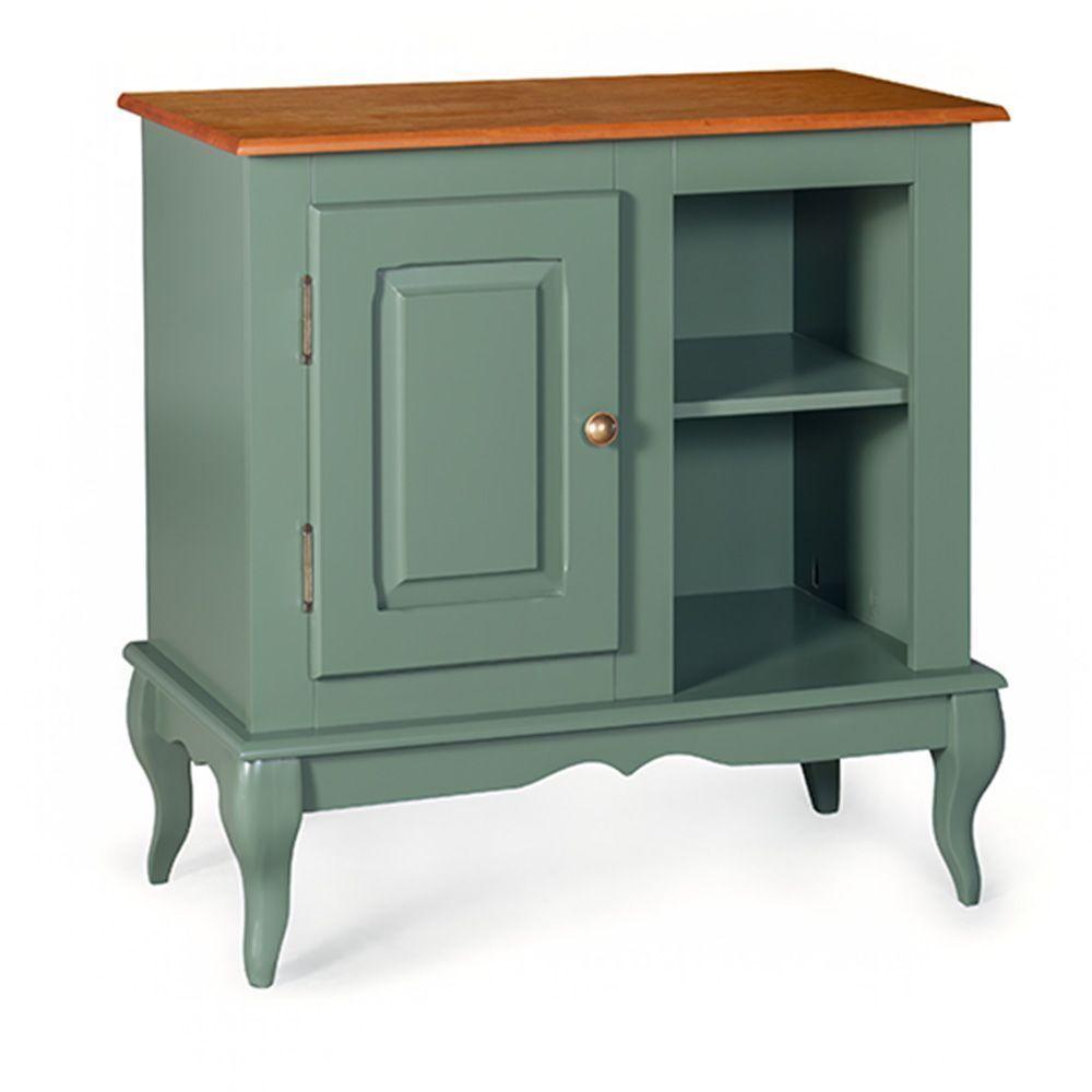 Balcão Para Banheiro 2 Portas Com Nichos Dália M53051 Cor Laca - Verde Musgo - 1