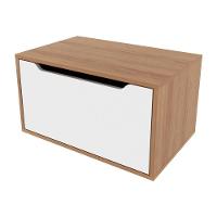 Gabinete Banheiro Suspenso 60cm Com 1 Porta Multimóveis Cr10123 Amêndoa-branco Amêndoa-branco - 2