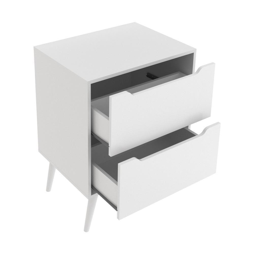 Gabinete Banheiro 60cm 2 Gavetas Retrô Multimóveis Cr10119 Branco Branco - 3