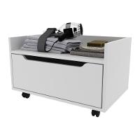 Gabinete Banheiro 60cm Com 1 Gaveta E Rodízios Multimóveis Cr10124 Branco Branco - 1
