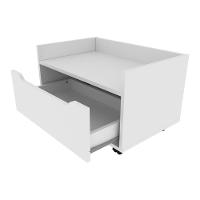 Gabinete Banheiro 60cm Com 1 Gaveta E Rodízios Multimóveis Cr10124 Branco Branco - 3