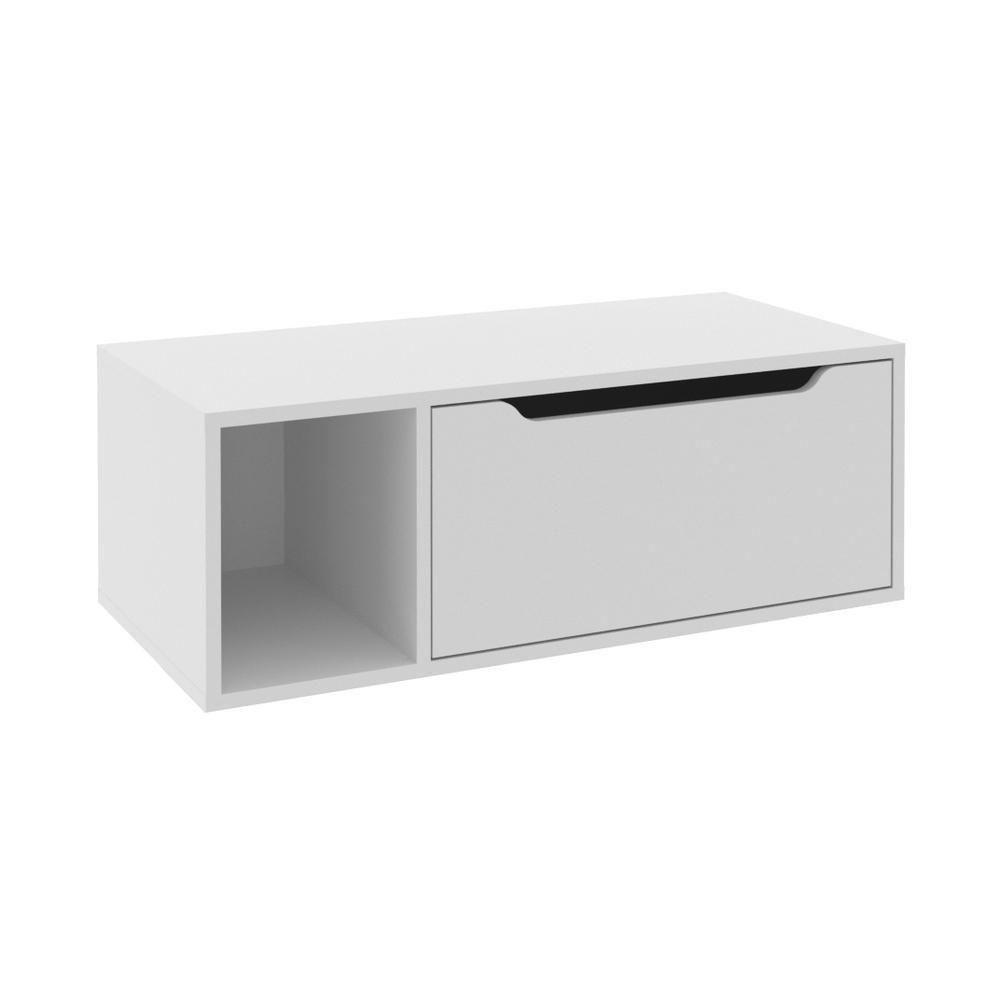 Gabinete Banheiro 80cm Com 1 Porta E Nicho Multimóveis Cr10122 Branco Branco - 4