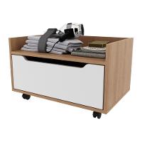 Gabinete Banheiro 60cm Com 1 Gaveta E Rodízios Multimóveis Cr10124 Amêndoa-branco Amêndoa-branco - 1