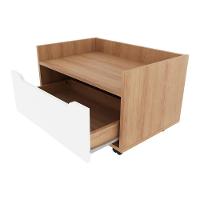 Gabinete Banheiro 60cm Com 1 Gaveta E Rodízios Multimóveis Cr10124 Amêndoa-branco Amêndoa-branco - 5