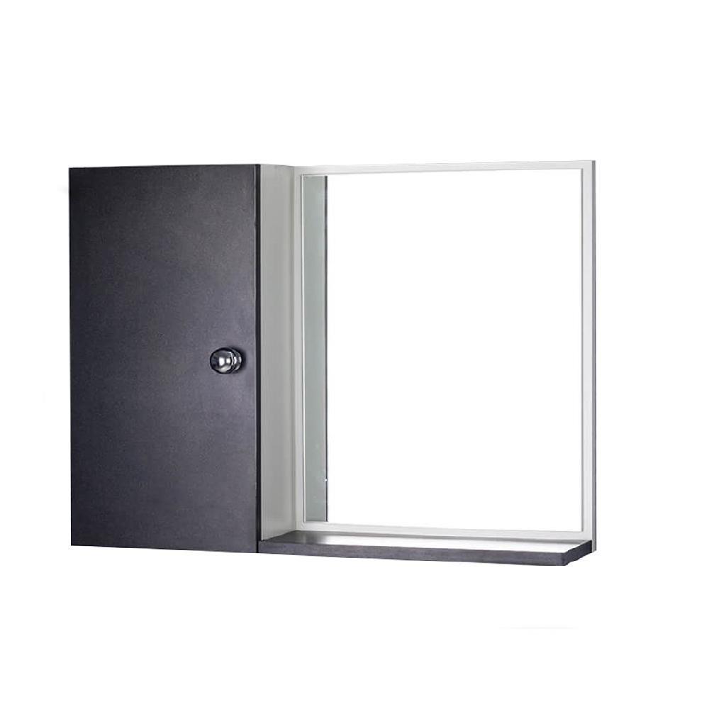 Armário de Banheiro com Espelho Preto e Branco - 1