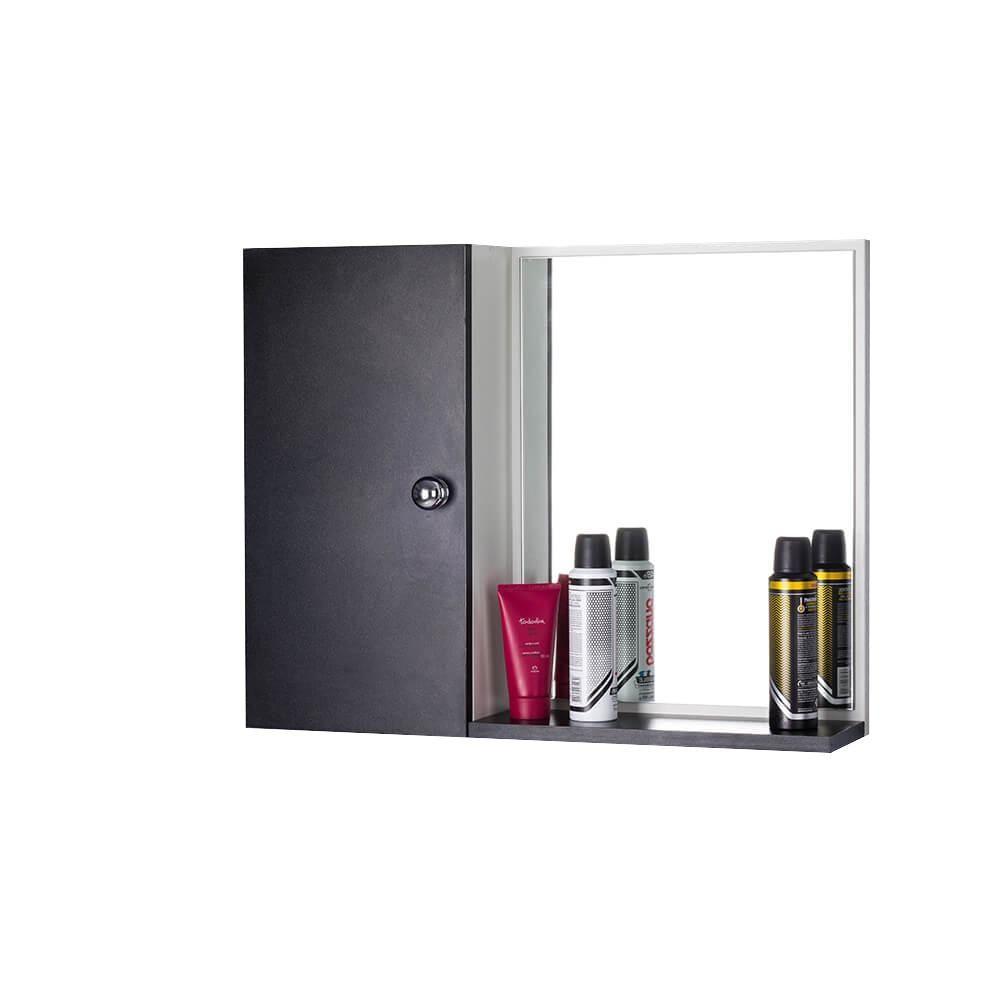 Armário de Banheiro com Espelho Preto e Branco - 3