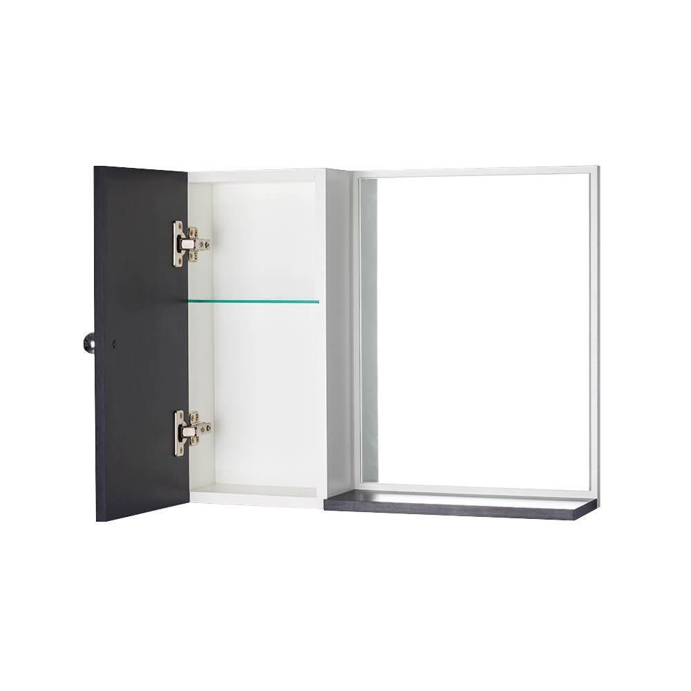 Armário de Banheiro com Espelho Preto e Branco - 6