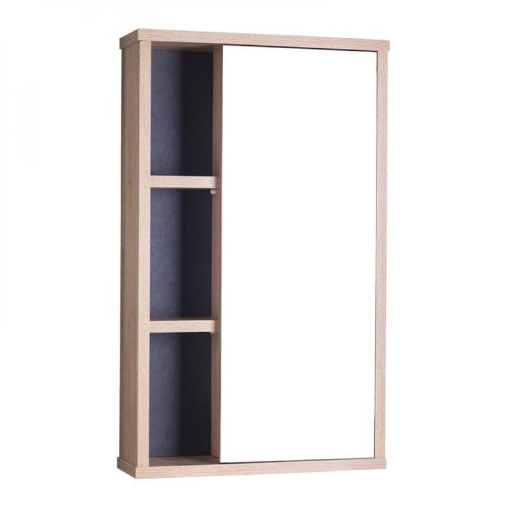 Armário para Banheiro com Espelho Milano Carvalho e Grafite - 2