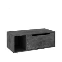 Gabinete Banheiro 80cm Com 1 Porta E Nicho Multimóveis Cr10122 Mármore Lunar Mármore Lunar - 5