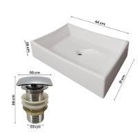 Gabinete Banheiro Star Com Cuba Dalla E Valvula Click Inox Preto Fosco/naturale Preto Fosco/naturale