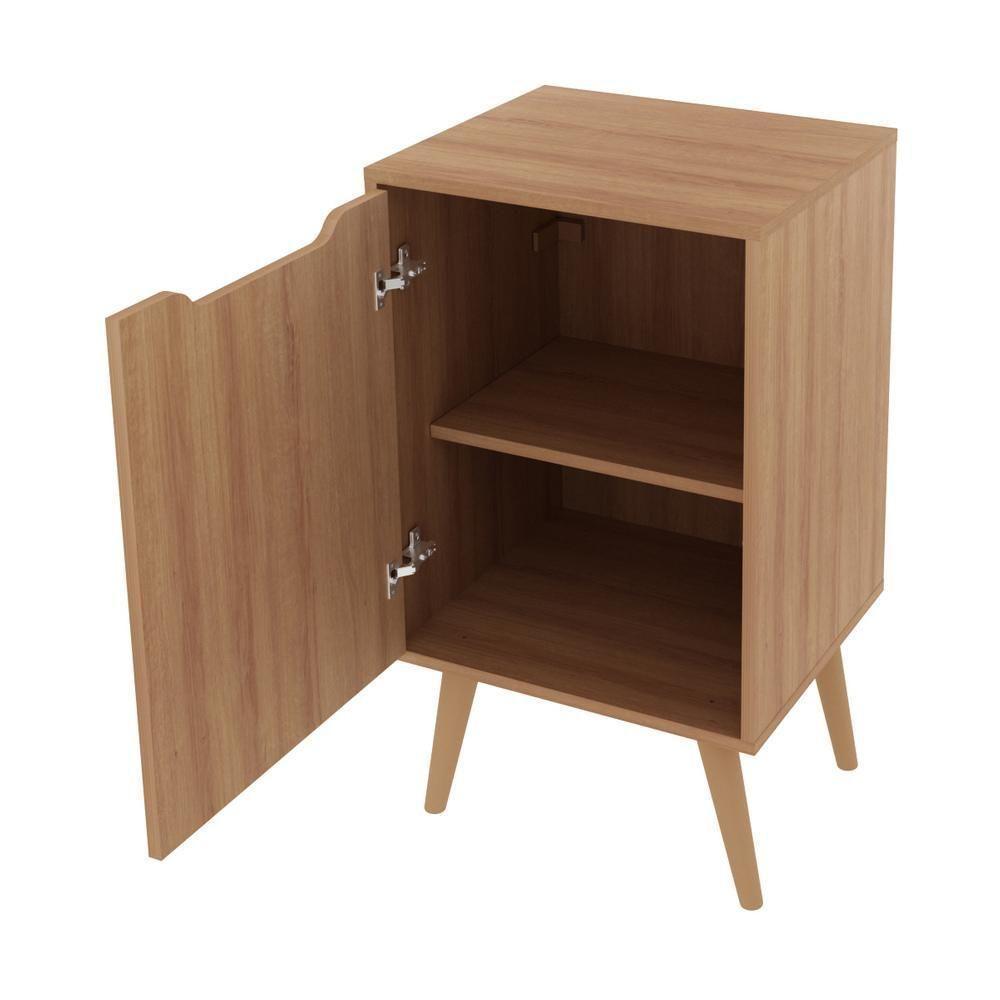 Gabinete Banheiro 45cm 1 Porta Retrô Multimóveis Cr10120 Amêndoa Amêndoa - 4