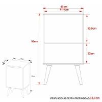 Gabinete Banheiro 45cm 1 Porta Retrô Multimóveis Cr10120 Amêndoa Amêndoa - 3