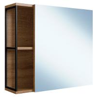 Armario Para Banheiro 60 Cm Com Espelho Preto Mell P1015 Pp Preto Mell - 1