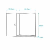 Armário para Banheiro com Espelho Vermelho - 3