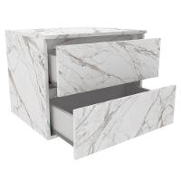 Conjunto Para Banheiro Com Cuba E Espelho Marmore Branco