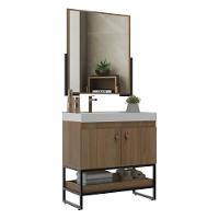 Gabinete Banheiro 70cm Com Cuba E Espelheira Multimóveis Cr10108 Noce Noce - 1