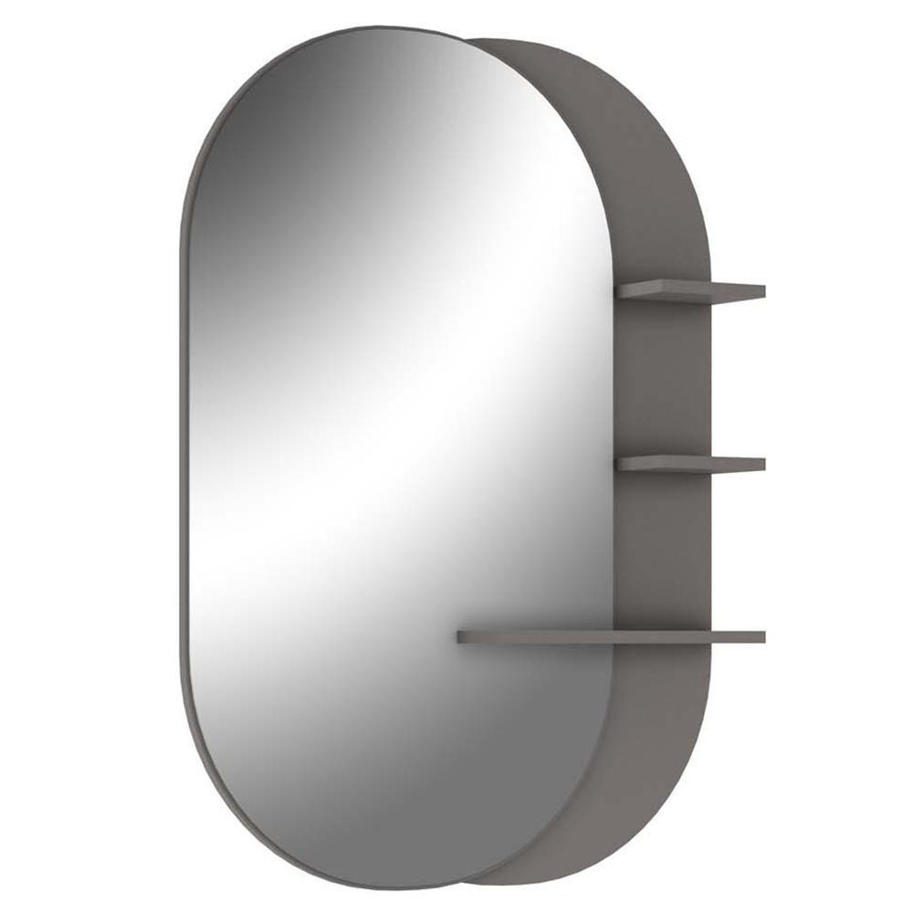 Conjunto Banheiro Gabinete Com Cuba E Espelho Preto Nogal - 10