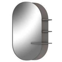 Conjunto Banheiro Gabinete Com Cuba E Espelho Preto Nogal - 10