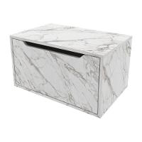 Gabinete Banheiro Suspenso 60cm Com 1 Porta Multimóveis Cr10123 Mármore Branco Mármore Branco - 2