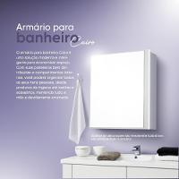 Armário Para Banheiro Com Espelho Cairo Branco 26cm - 6