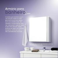 Armário Para Banheiro Com Espelho Luxor Branco 34cm