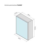 Armário Para Banheiro Com Espelho Luxor Branco 34cm - 5