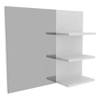 Conjunto Para Banheiro Com Cuba E Espelho Bn8 Branco - 5