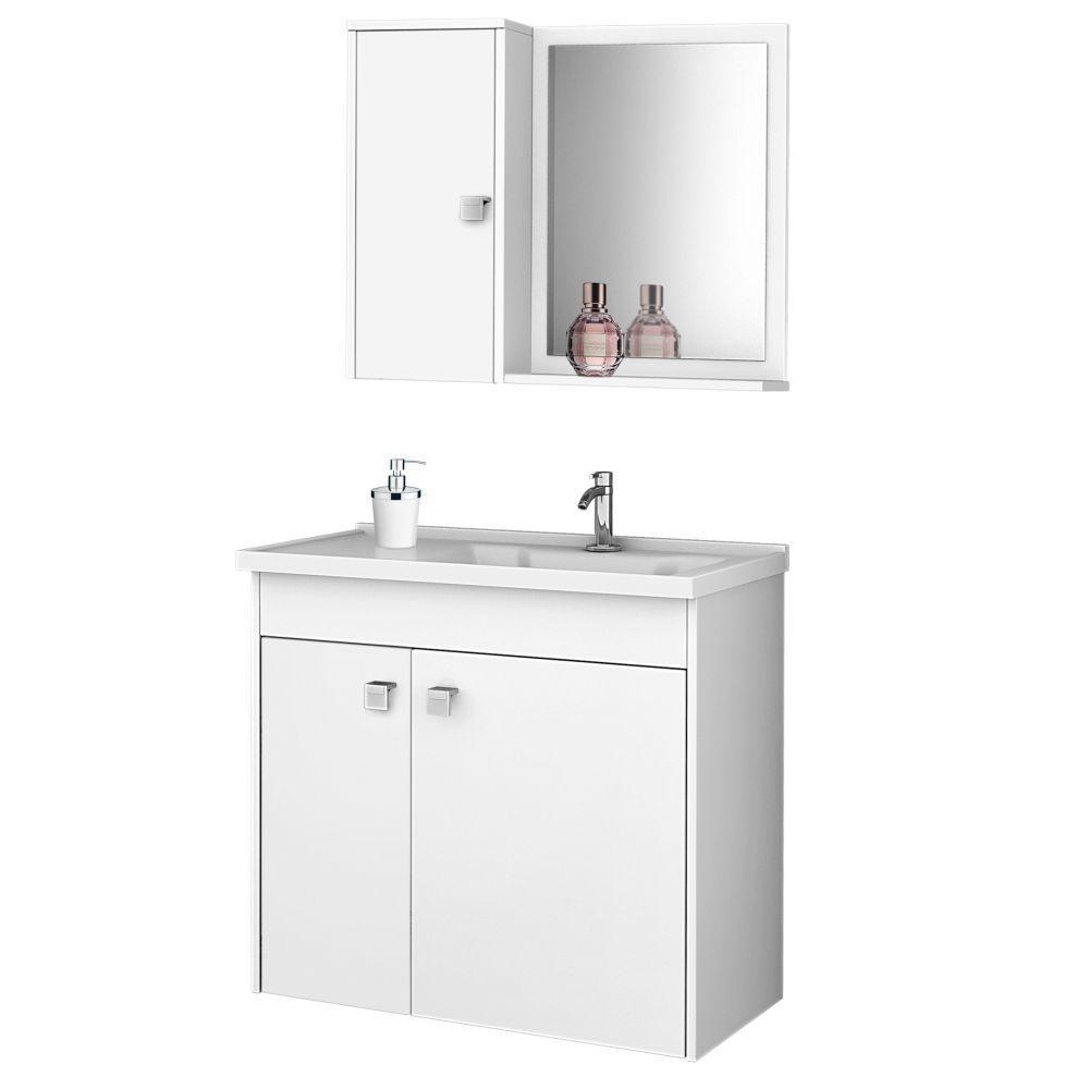 Gabinete Com Cuba E Armário Arlon Branco - 3