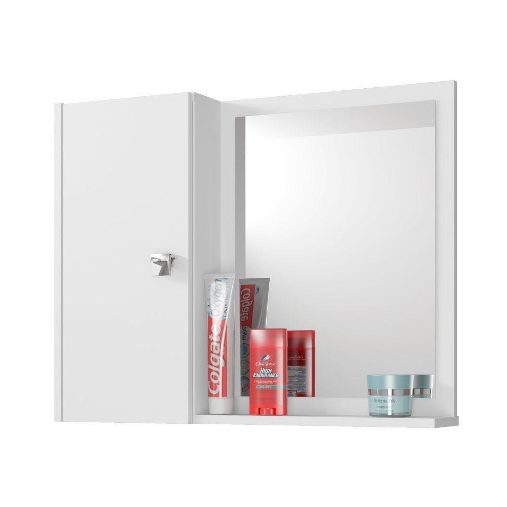 Armário Para Banheiro Com Espelho Maia Branco - 4