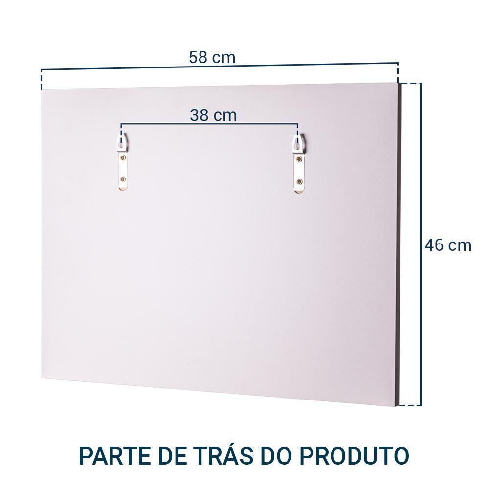 Armário Para Banheiro Com Espelho Cor Preto E Branco - 5