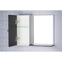 Armário Para Banheiro Com Espelho Cor Preto E Branco - 2