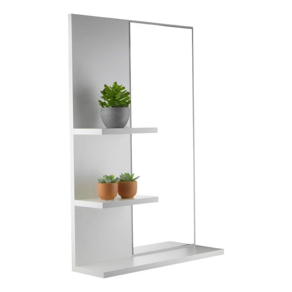 Armário Para Banheiro Com Espelho Liege B Branco 68Cm - 1