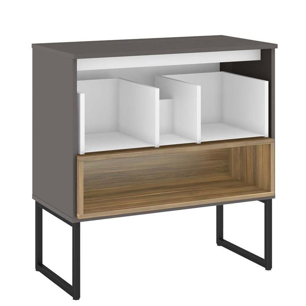 Conjunto Banheiro Gabinete 80cm Cuba E Espelho Branco Nogal - 4