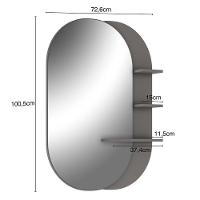 Conjunto Banheiro Gabinete 80cm Cuba E Espelho Branco Nogal - 6