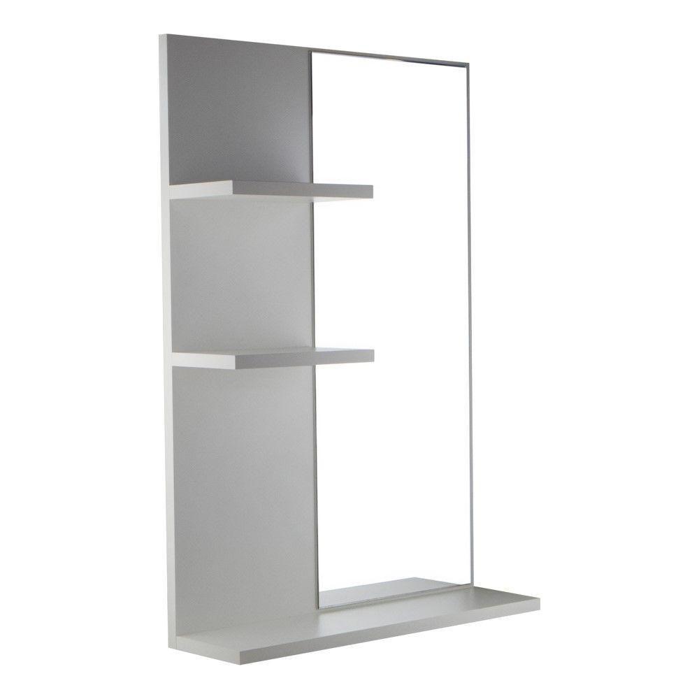 Armário Para Banheiro Com Espelho Liege A Branco 68Cm - 3