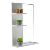 Armário Para Banheiro Com Espelho Liege A Branco 68Cm - 1