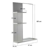 Armário Para Banheiro Com Espelho Liege A Branco 68Cm - 2