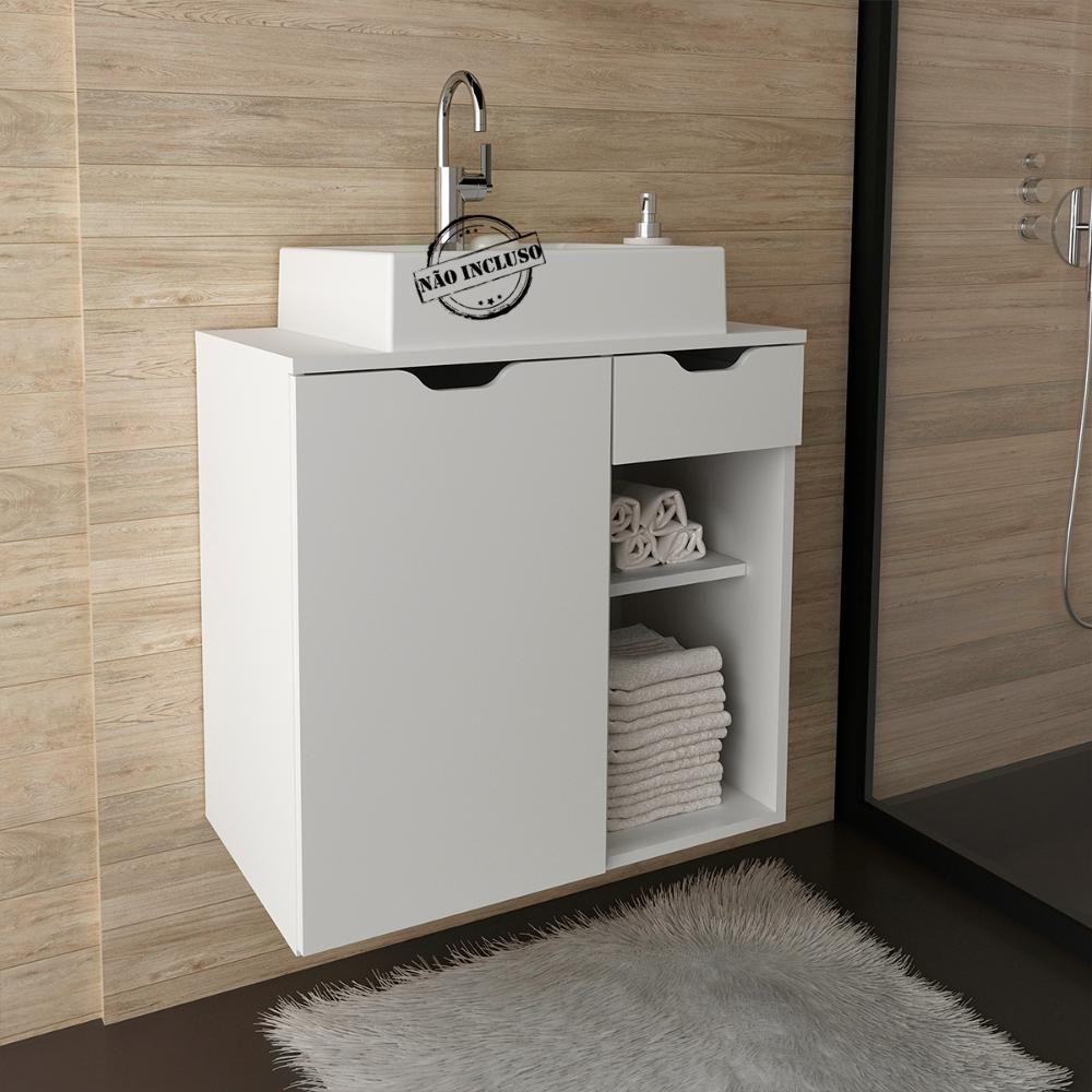Gabinete Suspenso Para Cuba De Banheiro Bn3605 Branco - 2