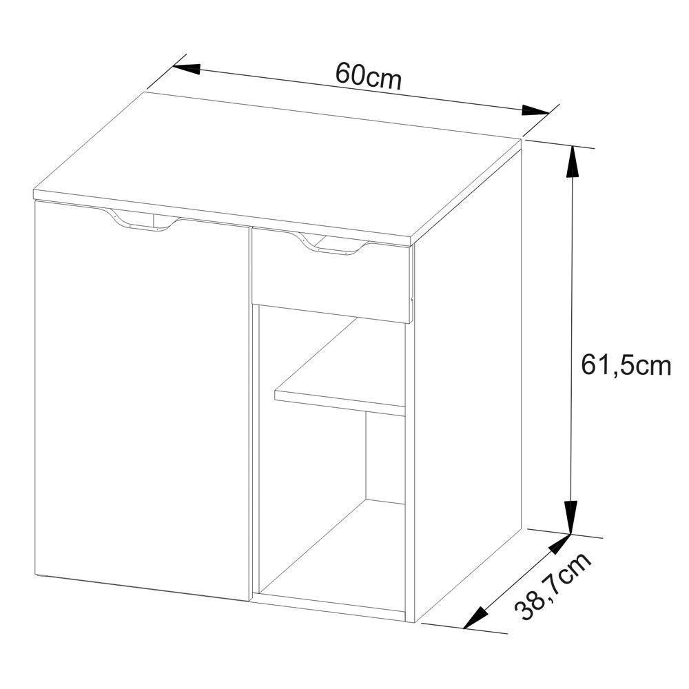 Gabinete Suspenso Para Cuba De Banheiro Bn3605 Branco - 4