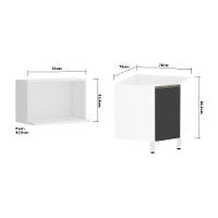 Gabinete Para Banheiro Com Nicho Branco Com Preto