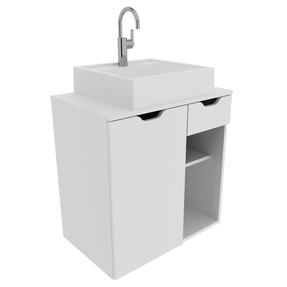 Gabinete Com Cuba Para Banheiro Bn3600x05 Branco - 1