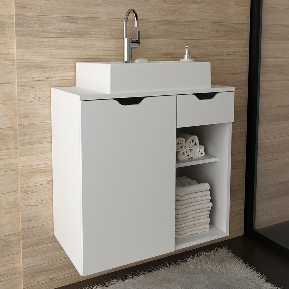 Gabinete Com Cuba Para Banheiro Bn3600x05 Branco - 8