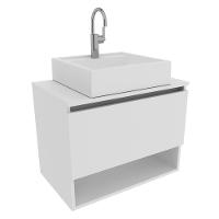 Gabinete Com Cuba Para Banheiro Bn3600x06 Branco - 1