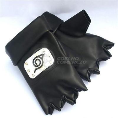 Luvas De Couro Kakashi Hatake Sensei Ninja Copia Naruto Nº23