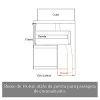Balcão Gabinete Para Banheiro 60cm Com 1 Gaveta Malta Branco - 3