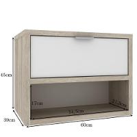 Balcão Gabinete Para Banheiro 60cm Com 1 Gaveta Malta Branco - 5