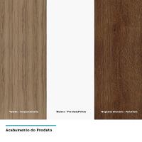 Gabinete Para Banheiro Com Prateleira Com Branco E Nogueira - 7