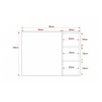 Armário p/ Banheiro BN3602 1 Porta c/ Espelho cor Amêndoa - Tecno Mobili