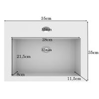 Conjunto Banheiro Gabinete 60cm Com Cuba E Espelho Branco - 5