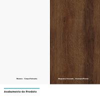 Gabinete Para Banheiro Suprema Branco Com Nogueira - 3